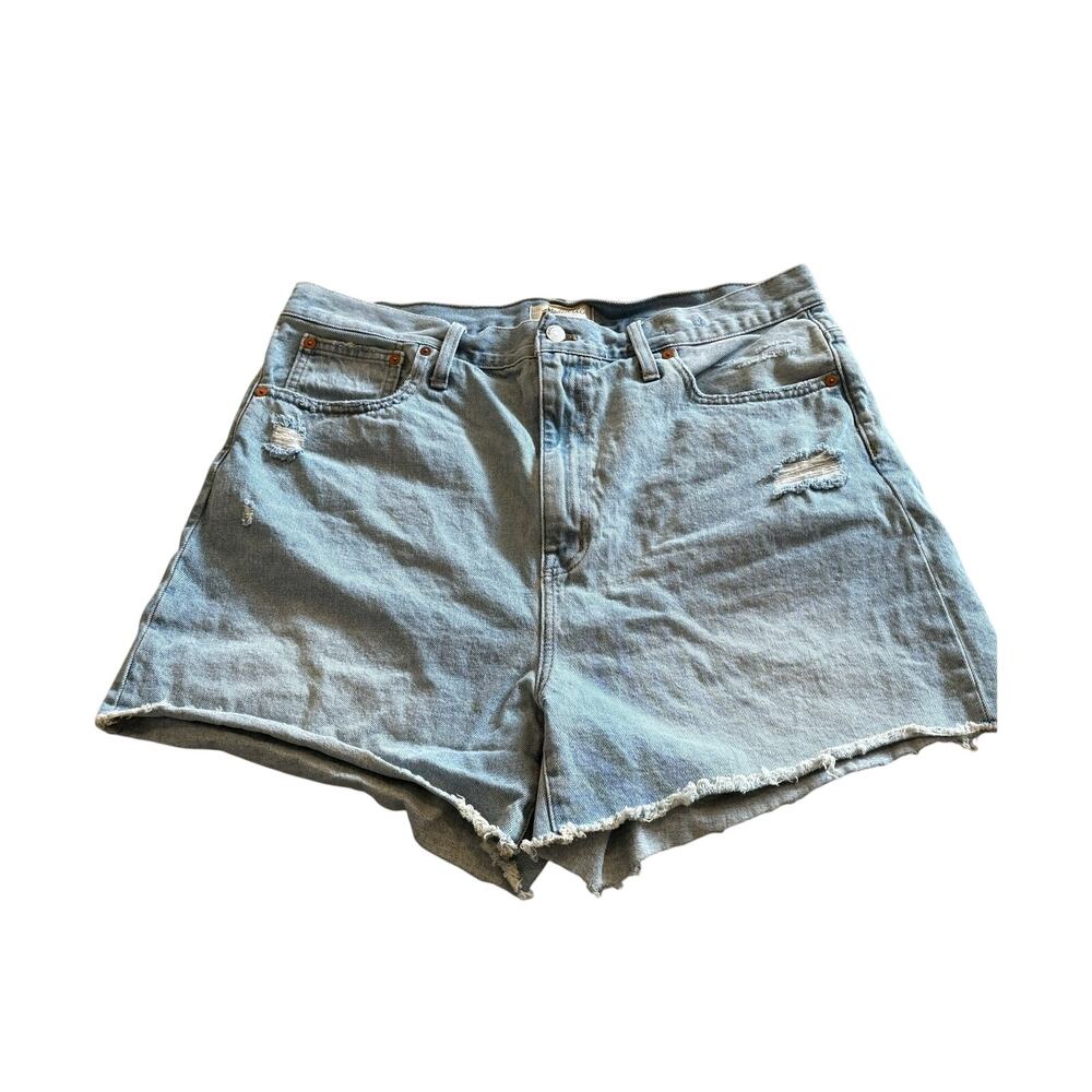 Madewell Denim The Mom Jean Short Light Wash Size 33